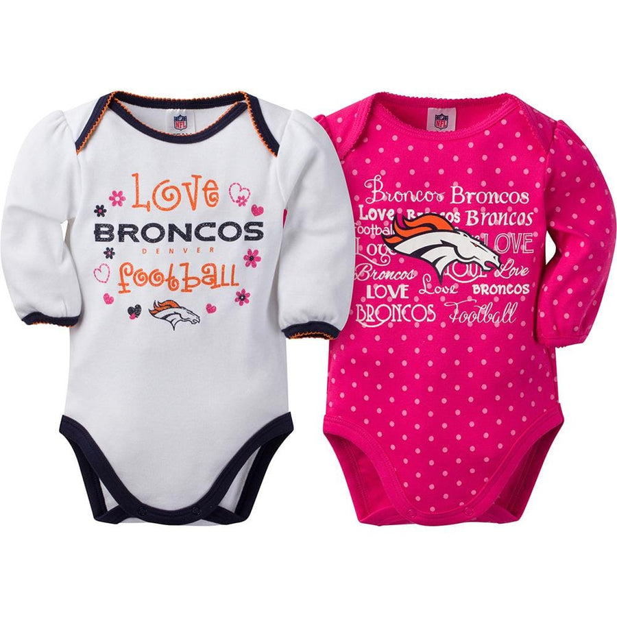 Broncos 2pk Long Sleeve Bodysuit Set-Gerber Childrenswear