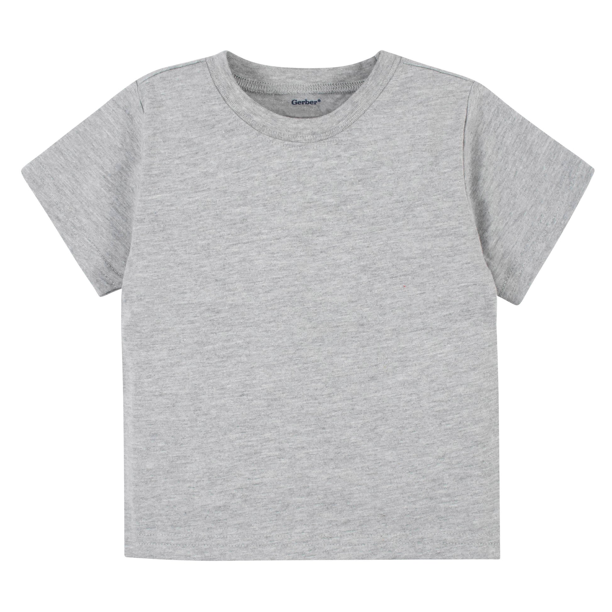 5-Pack Baby & Toddler Heather Grey Premium Short Sleeve Tees-Gerber Childrenswear