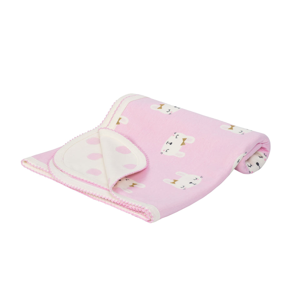 Baby Girl Organic Bunny Swaddle Blanket-Gerber Childrenswear