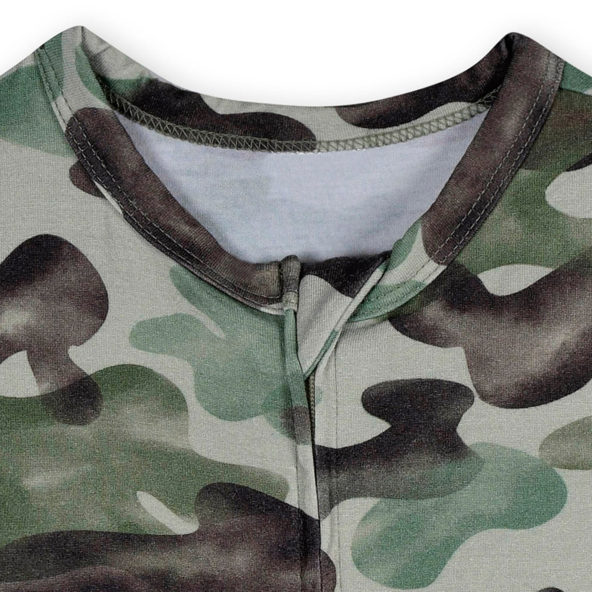 Baby Boys Camo Buttery-Soft Viscose Made from Eucalyptus Snug Fit Romper