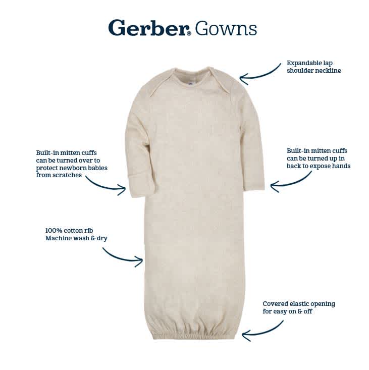16-Piece Baby Girls Princess Gown, Mitten, Cap, & Sock Set-Gerber Childrenswear