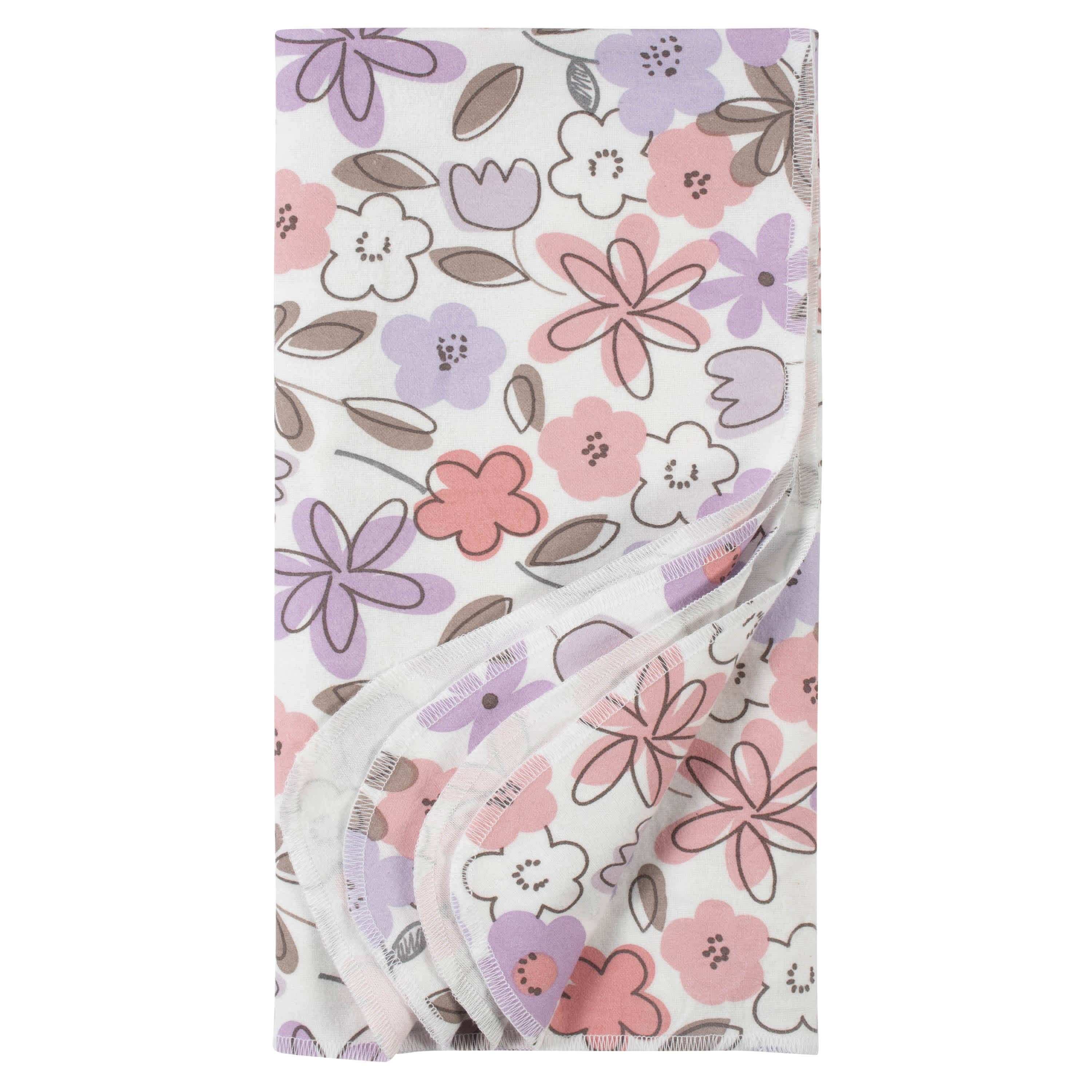 4-Pack Girls Bunny Ballerina Flannel Receiving Blankets-Gerber Childrenswear