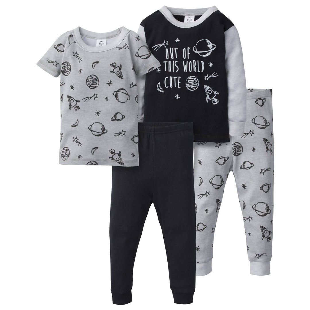 4-Piece Boys Cotton Pajamas - Out Of This World-Gerber Childrenswear