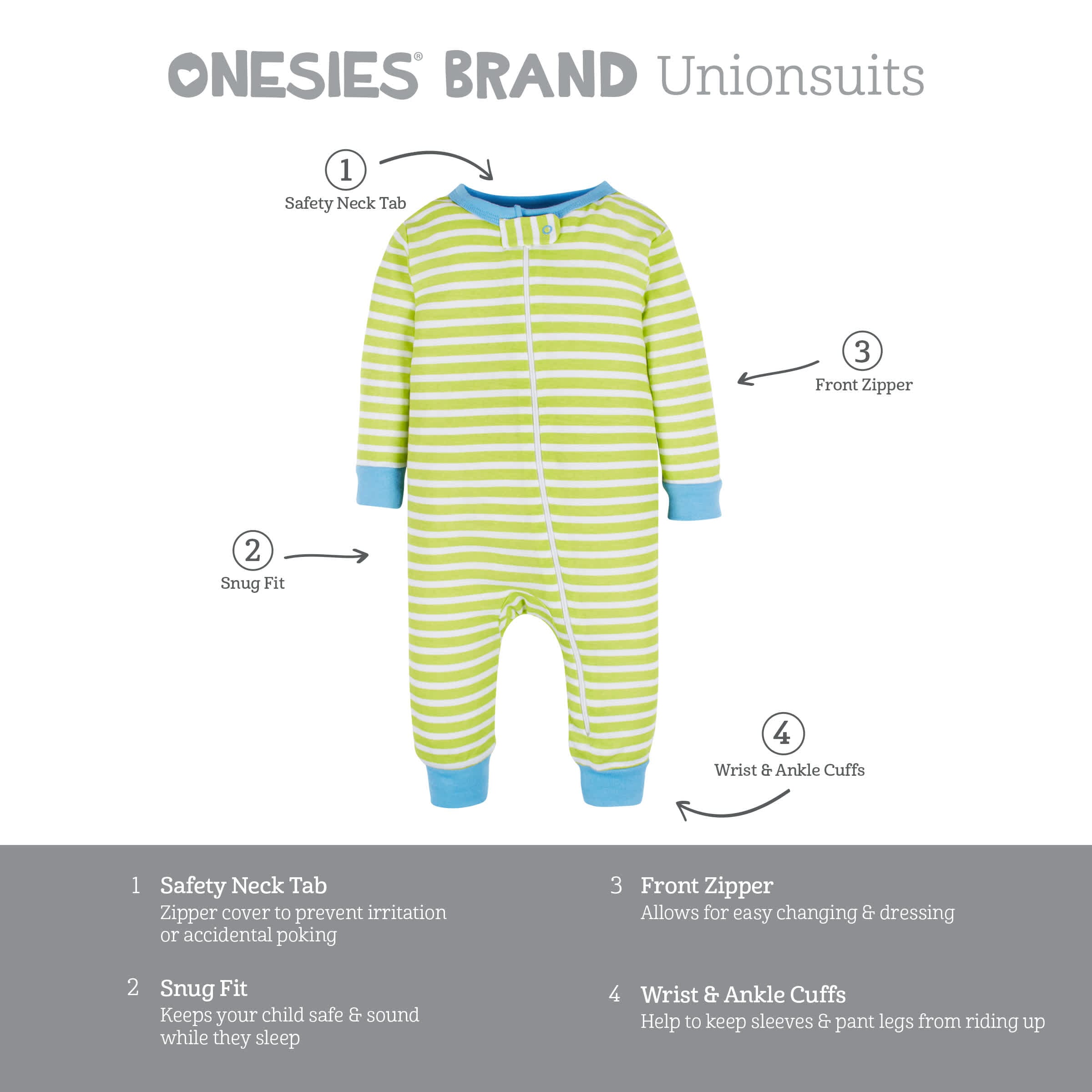 3-Pack Baby & Toddler Boys Stripes & Doggies Snug Fit Footless Pajamas