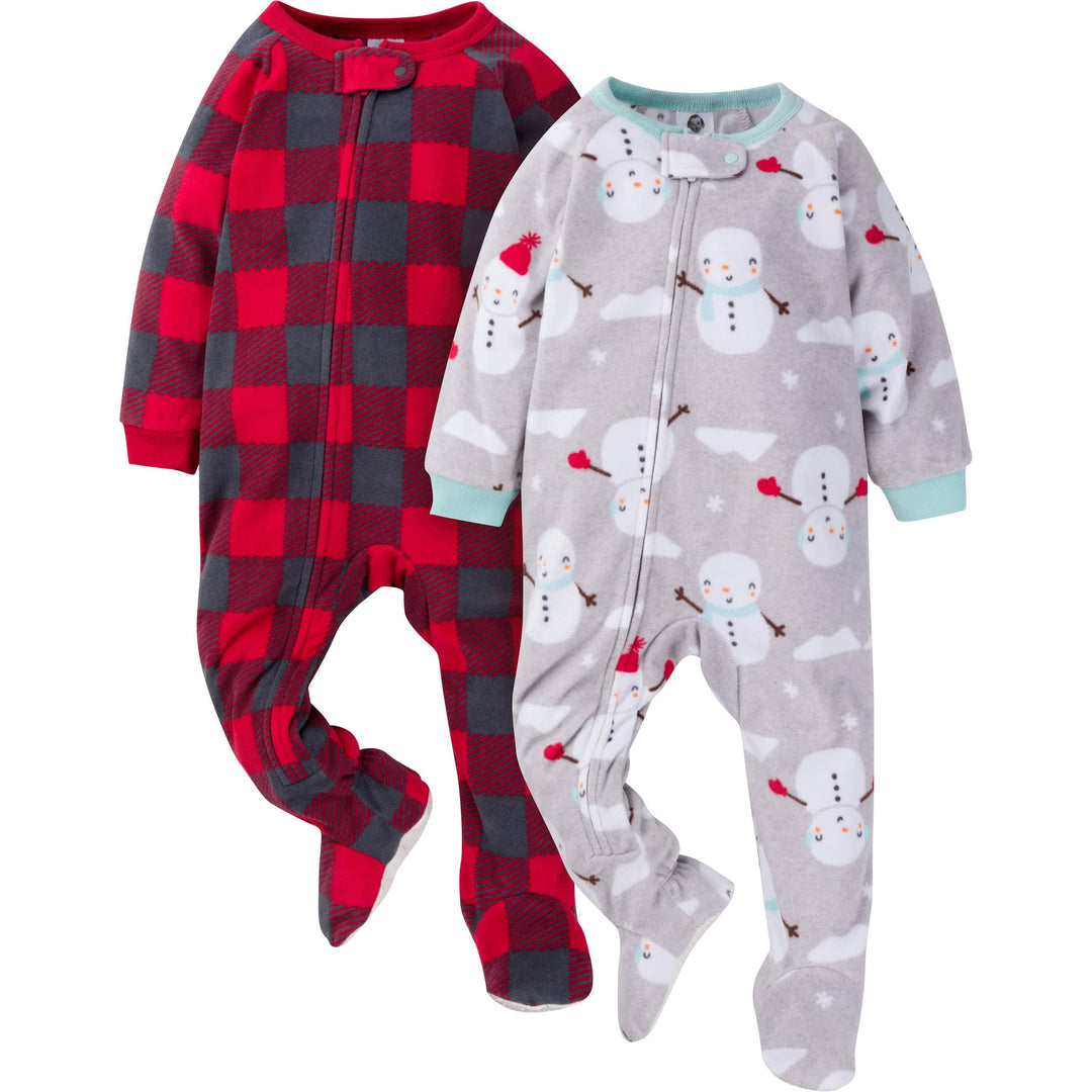 2-Pack Baby & Toddler Neutral Frosty Fleece Pajamas-Gerber Childrenswear