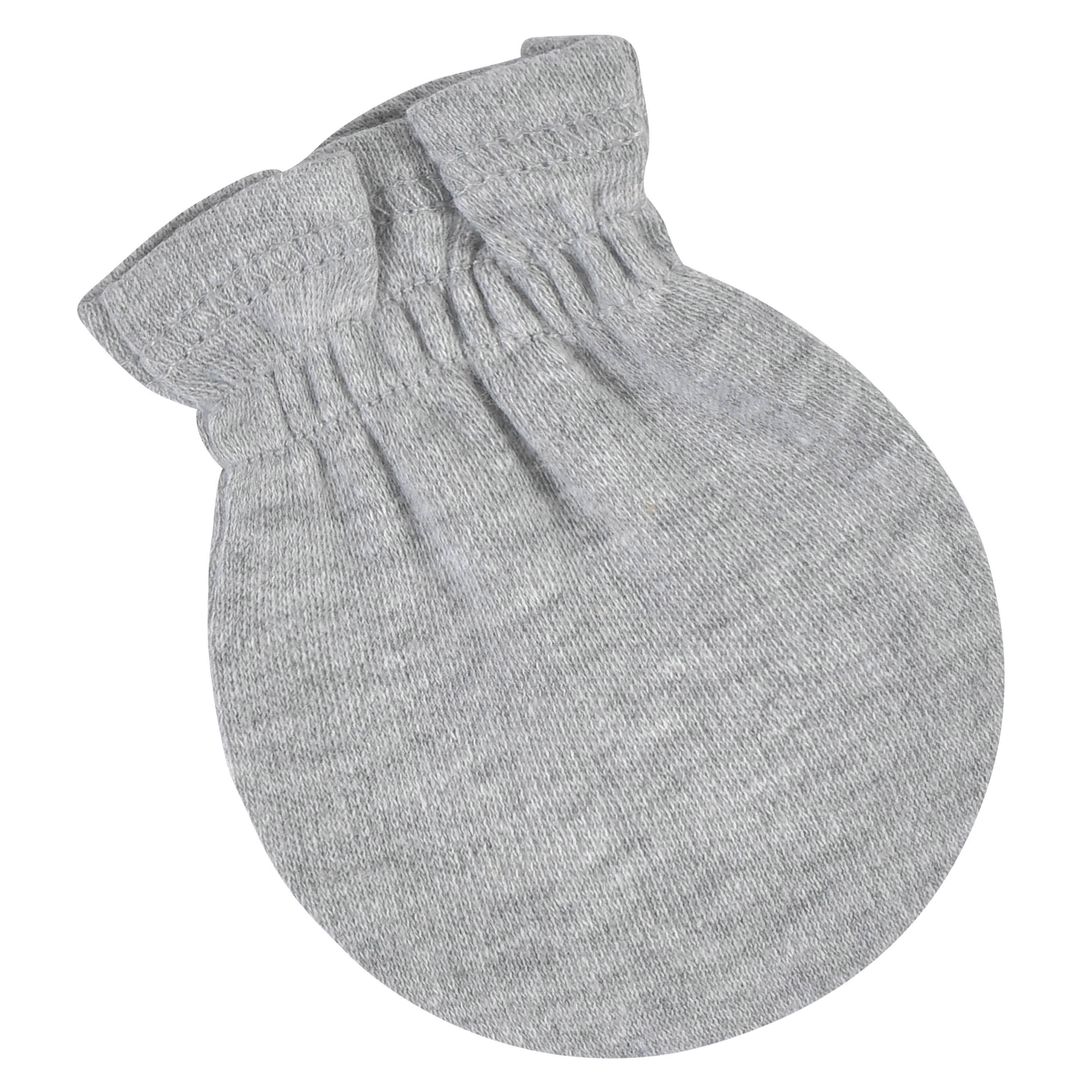 8-Pack Baby Neutral Gray Heather No Scratch Mittens-Gerber Childrenswear