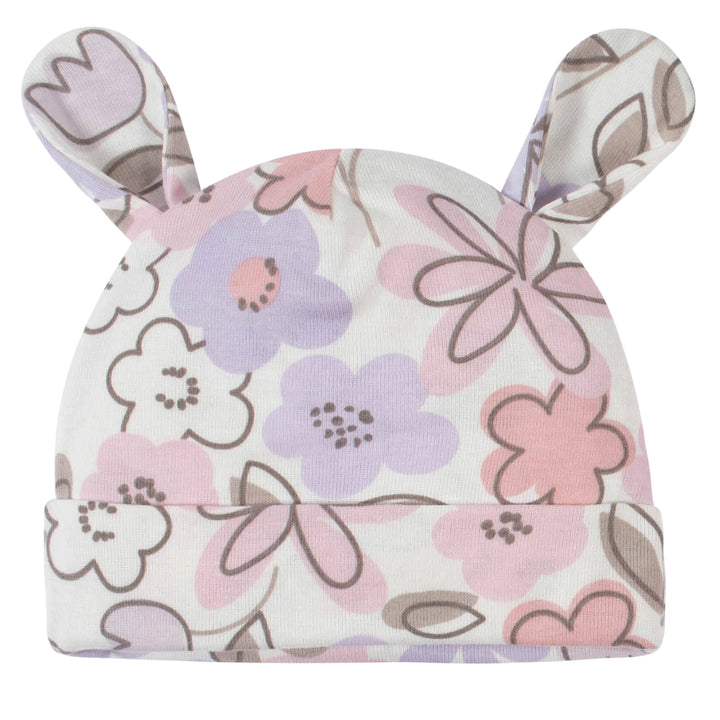 4-Pack Baby Girls Bunny Ballerina Caps-Gerber Childrenswear