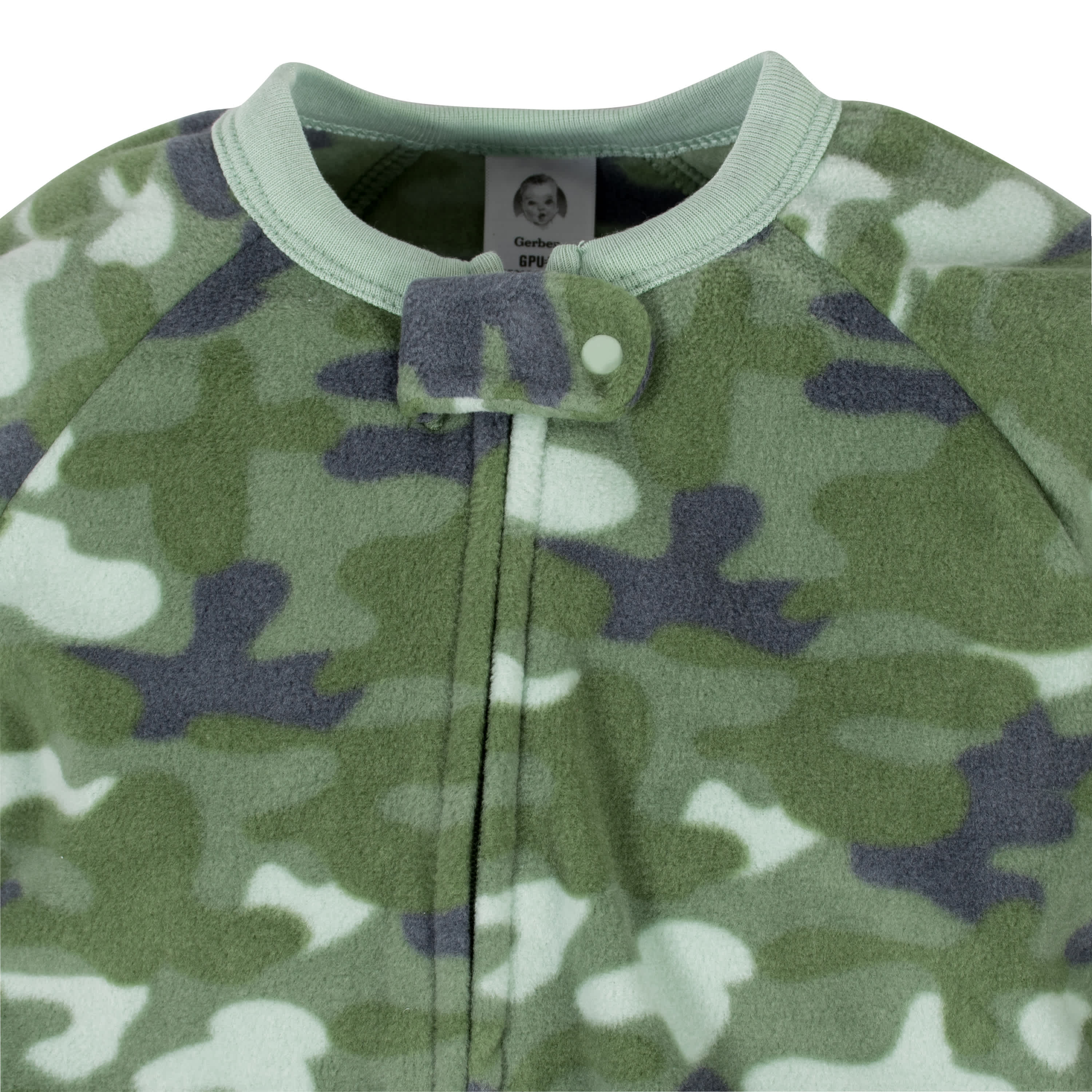 Gerber® 2-Pack Baby Boys Camo & Dino Fleece Pajamas-Gerber Childrenswear