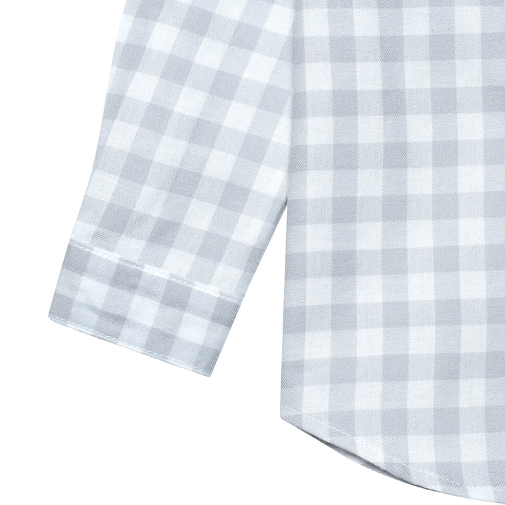 Infant & Toddler Boys Gray Plaid Woven Plaid Shirt-Gerber Childrenswear