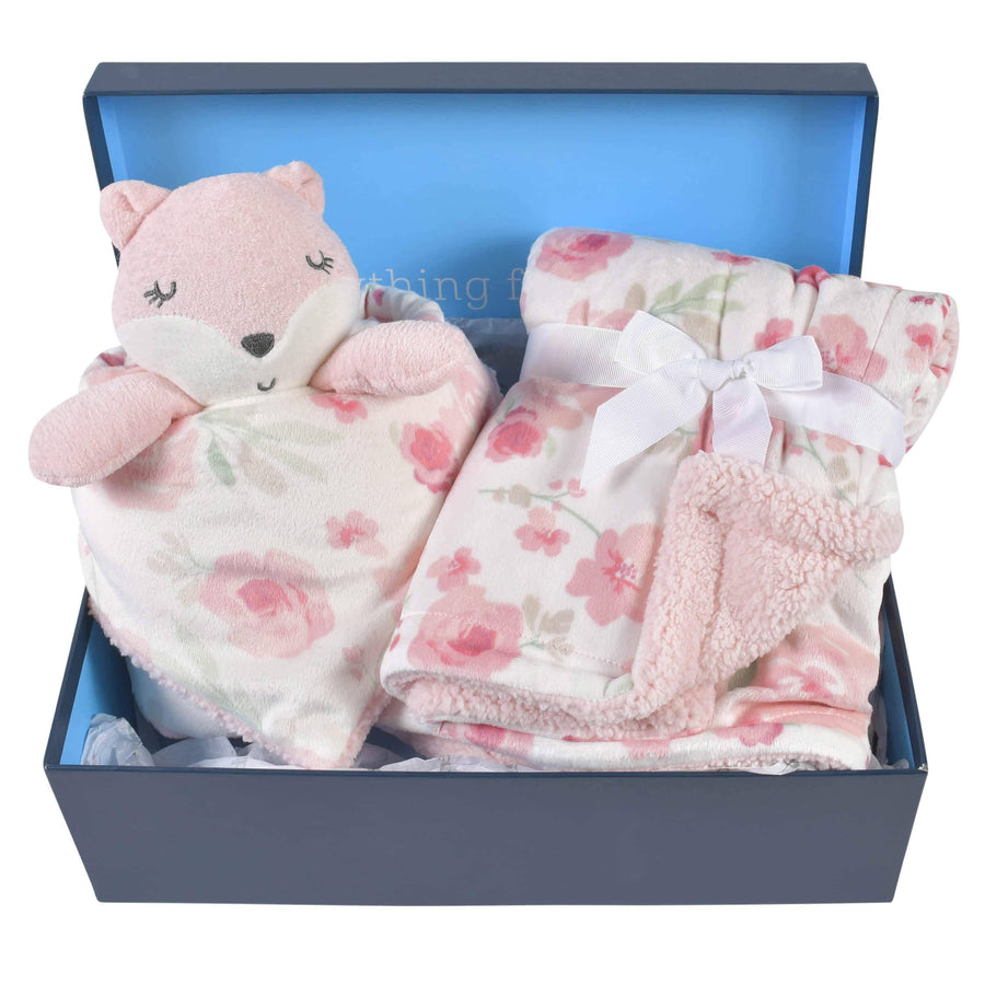 2-Piece Baby & Toddler Girls Fox Blanket & Security Blanket Set-Gerber Childrenswear
