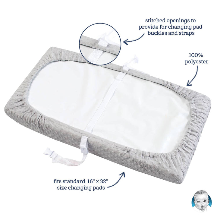 Baby Neutral White Changing Pad Cover-Gerber Childrenswear