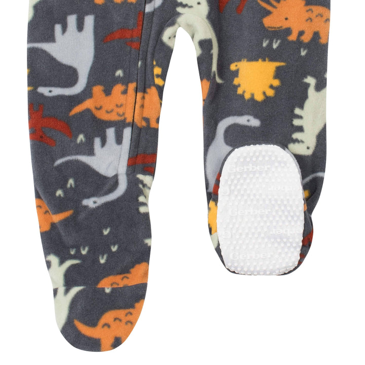 Gerber® 2-Pack Baby Boys Bears & Dinos Fleece Pajamas-Gerber Childrenswear