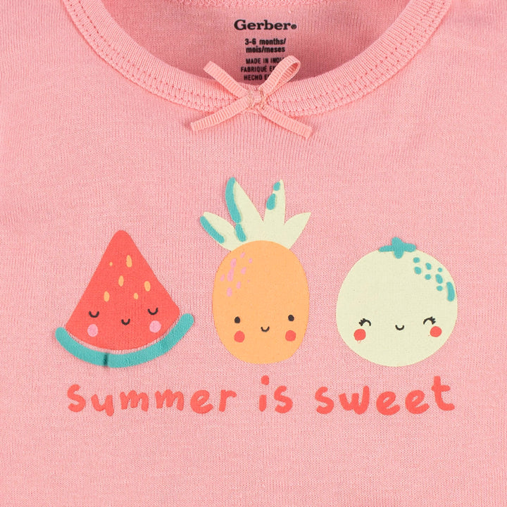 4-Pack Baby Girls Summer Sweets Sleeveless Onesies® Bodysuits