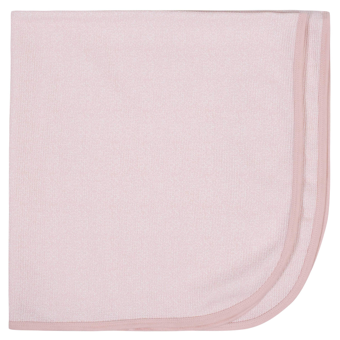 Gerber® 2-Pack Baby Girls Bear Thermal Blankets-Gerber Childrenswear