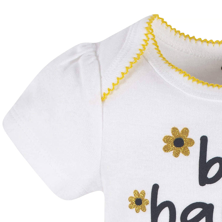 4-Piece Baby Girls Bee Garden Onesies® Bodysuit, Tee, Skort & Pant Set-Gerber Childrenswear