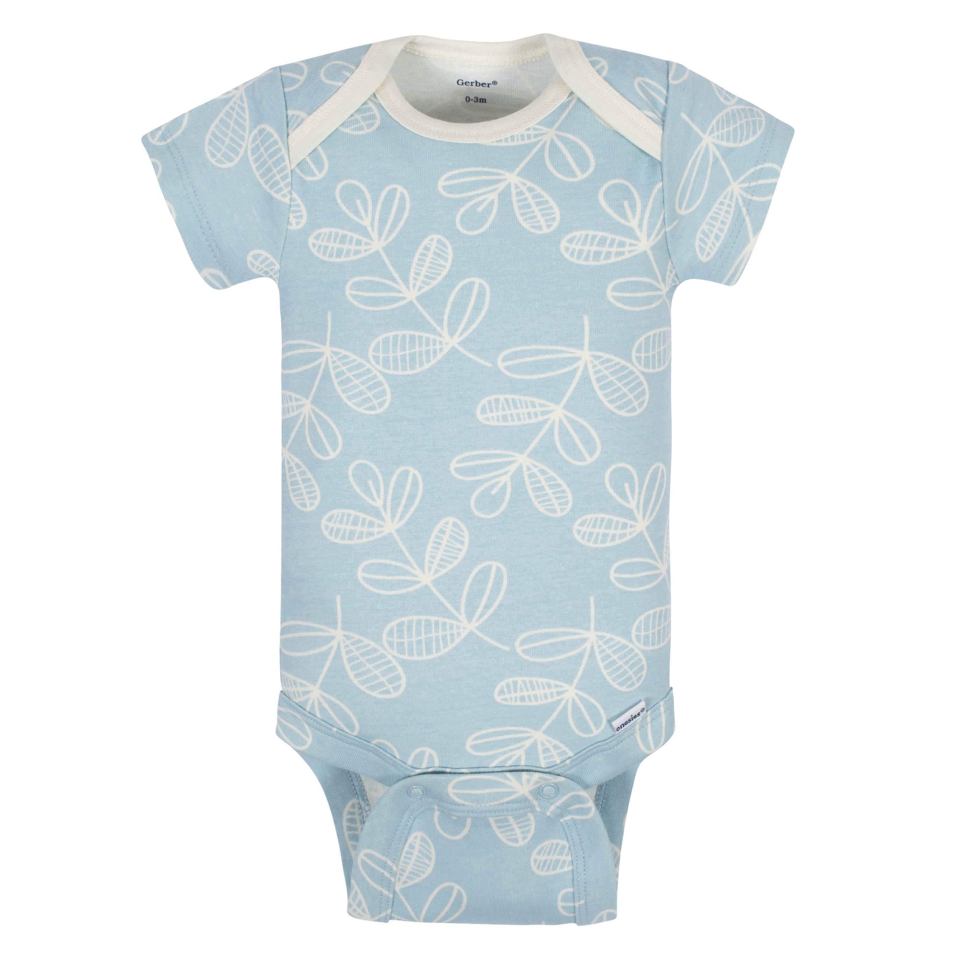 5-Pack Baby Girls Comfy Stretch Flower Pot Short Sleeve Onesies® Bodysuits-Gerber Childrenswear