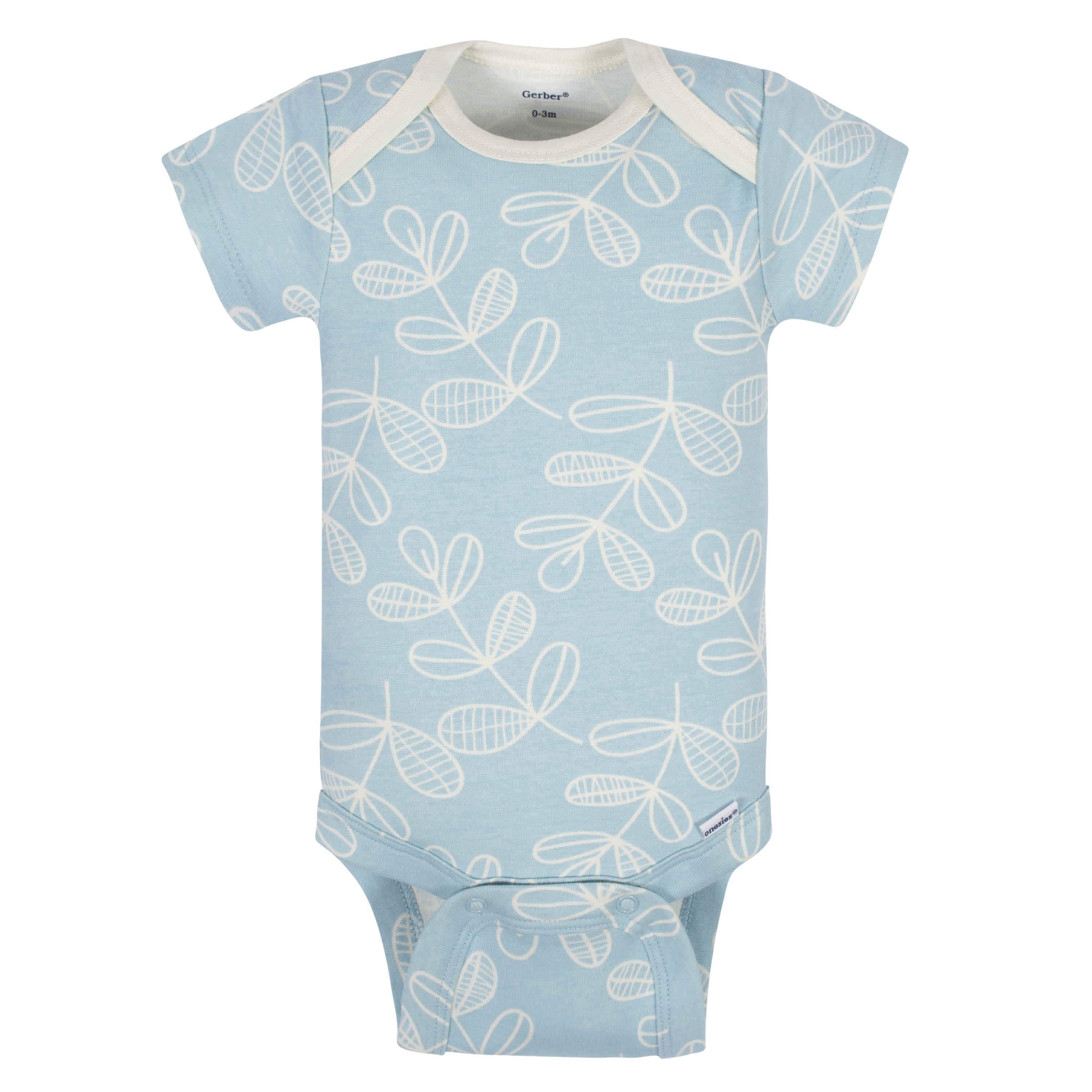 5-Pack Baby Girls Comfy Stretch Flower Pot Short Sleeve Onesies® Bodysuits-Gerber Childrenswear