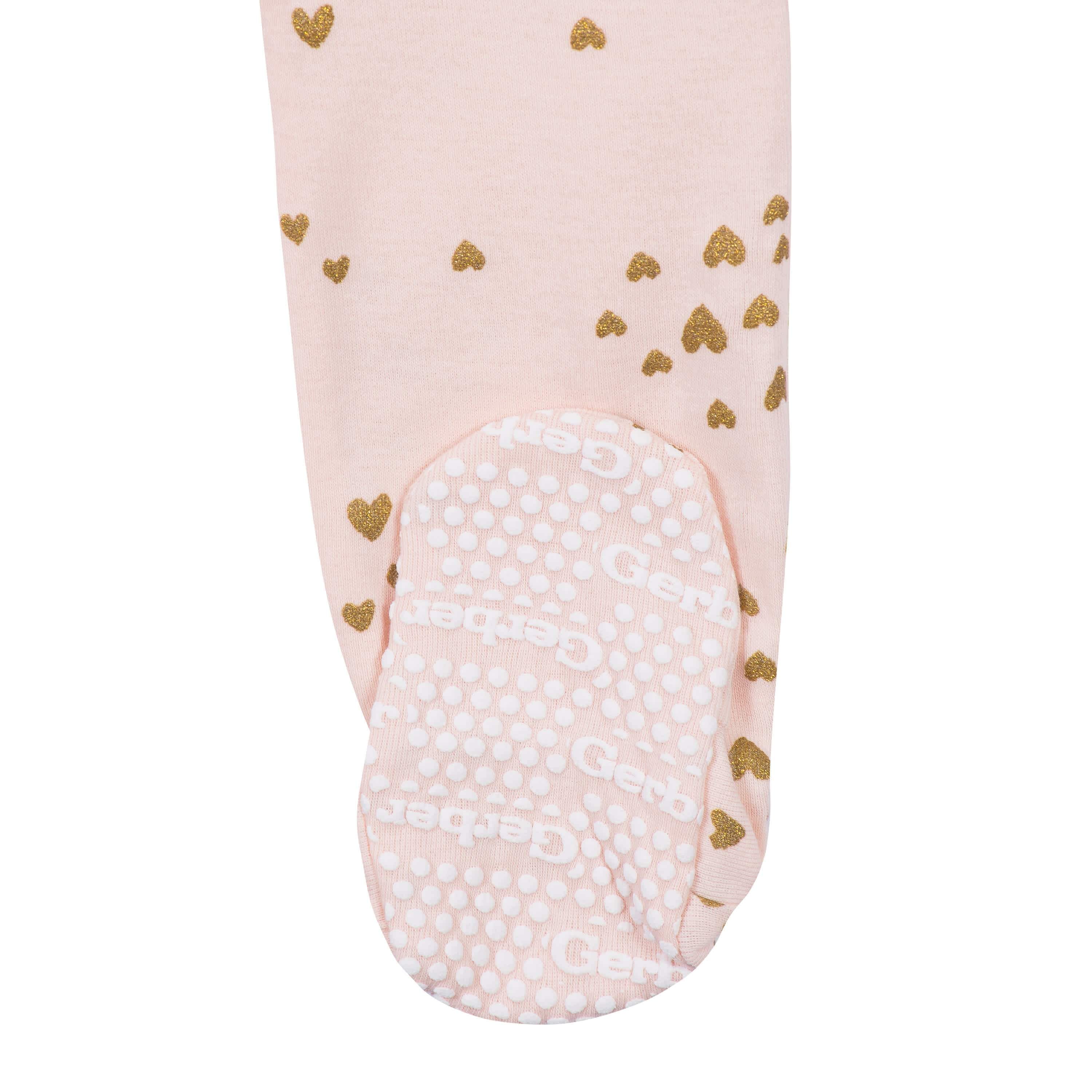 4-Pack Baby & Toddler Girls Llamas & Love Snug Fit Footed Cotton Pajamas-Gerber Childrenswear