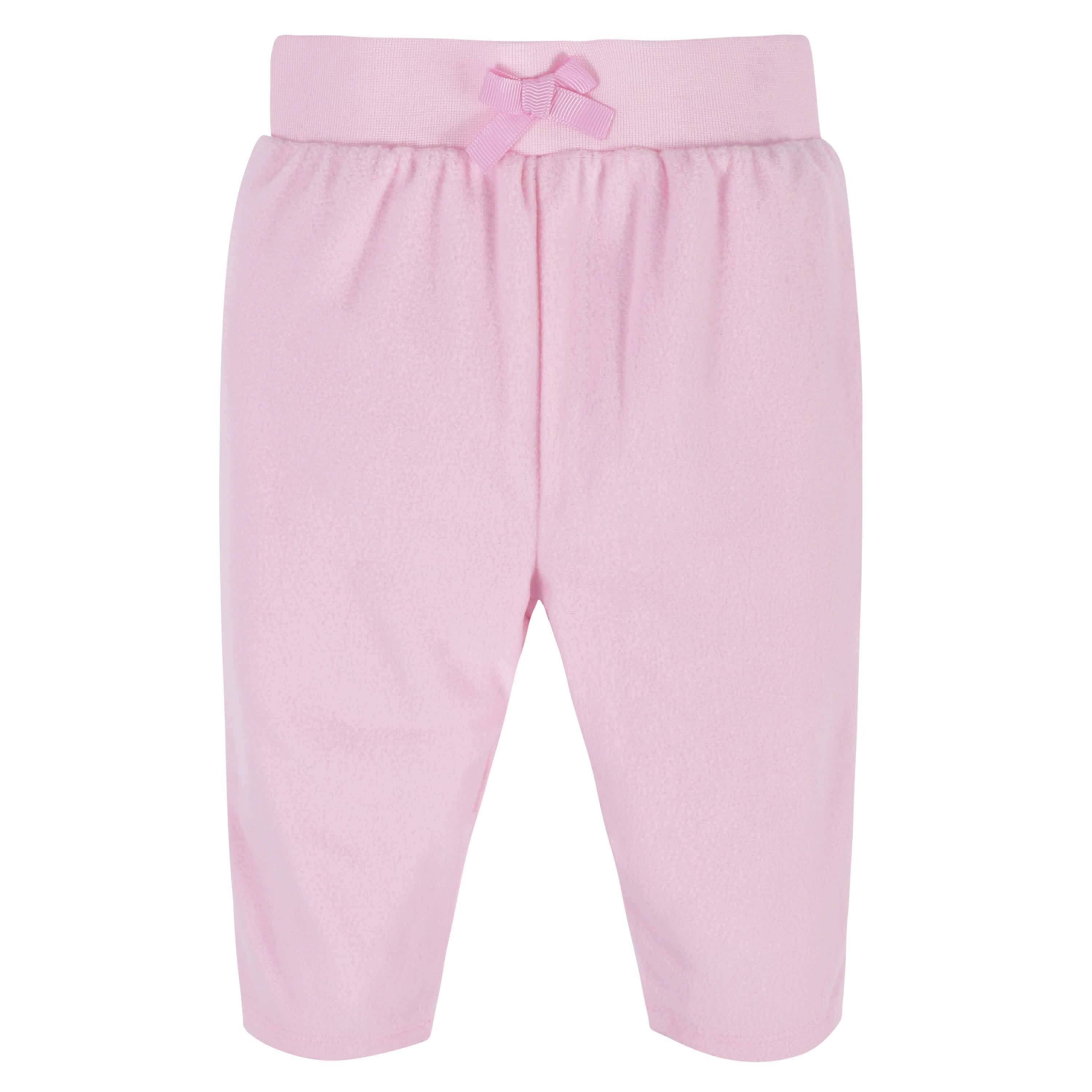 4-Pack Baby Girls Pink, Gray, & Black Microfleece Pants-Gerber Childrenswear