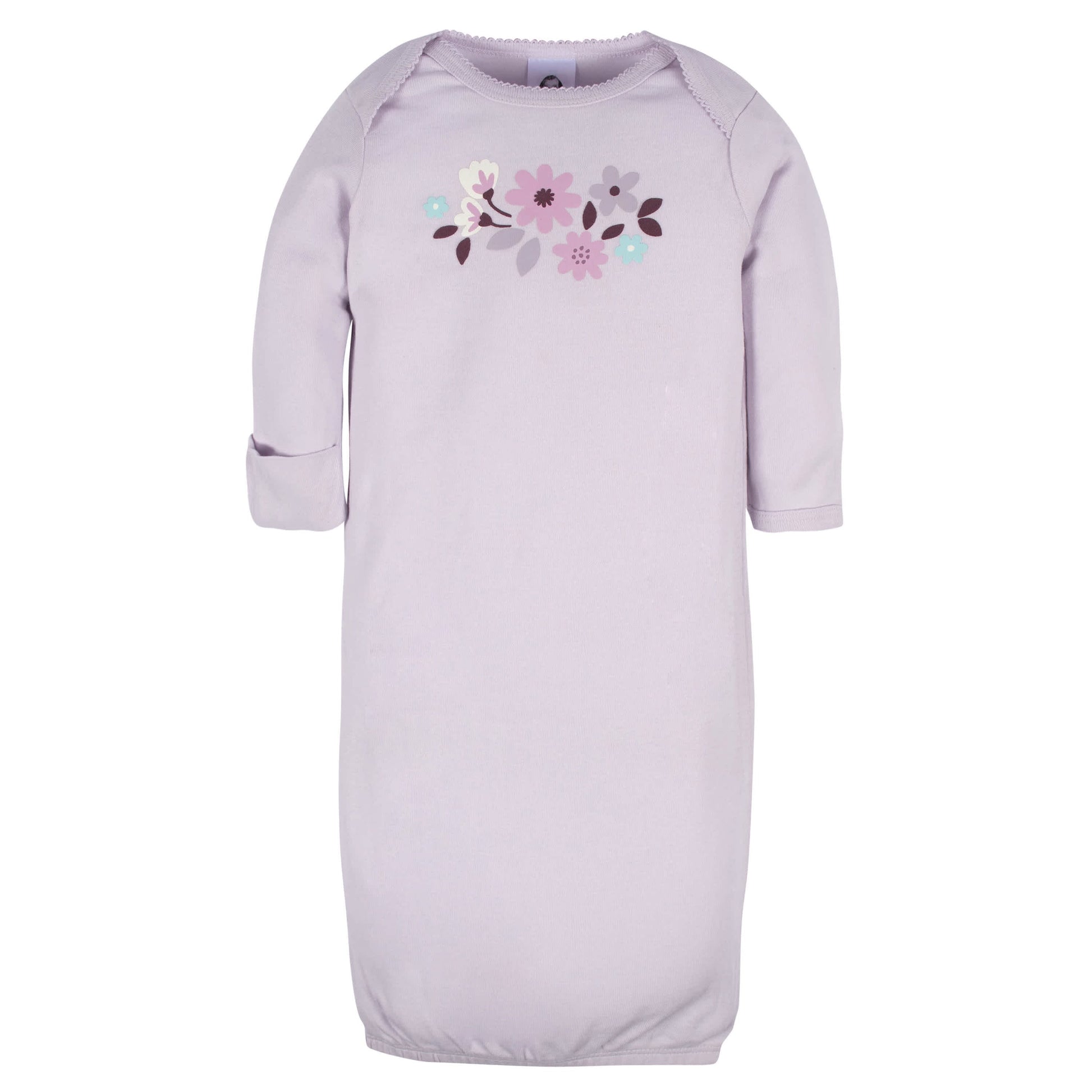 4-Pack Baby Girls Lavender Garden Gowns