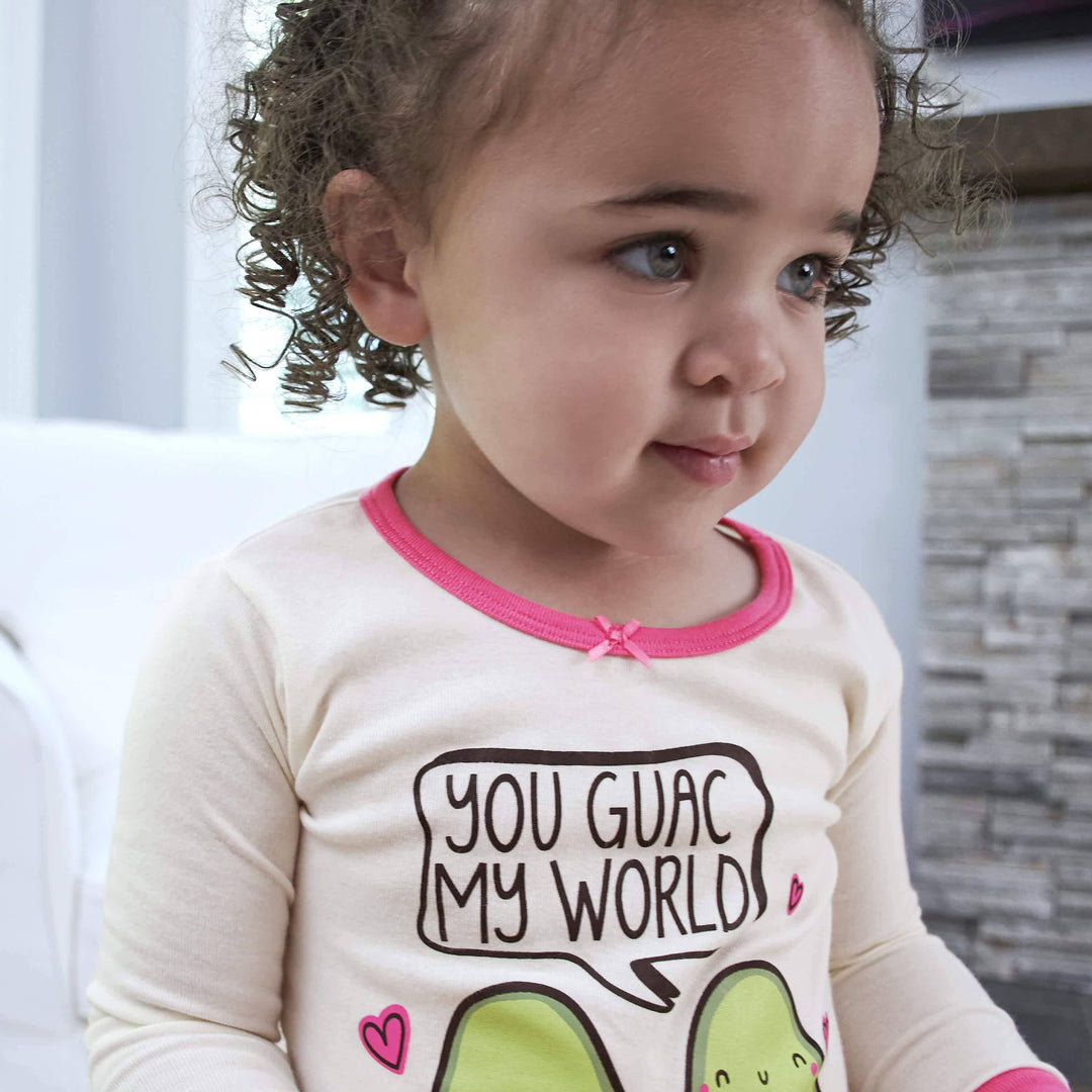 4-Piece Baby & Toddler Pink Avocado Snug Fit Cotton Pajamas-Gerber Childrenswear