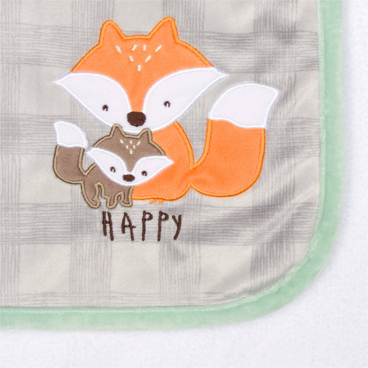 Boys Happy Fox Plush Blanket-Gerber Childrenswear