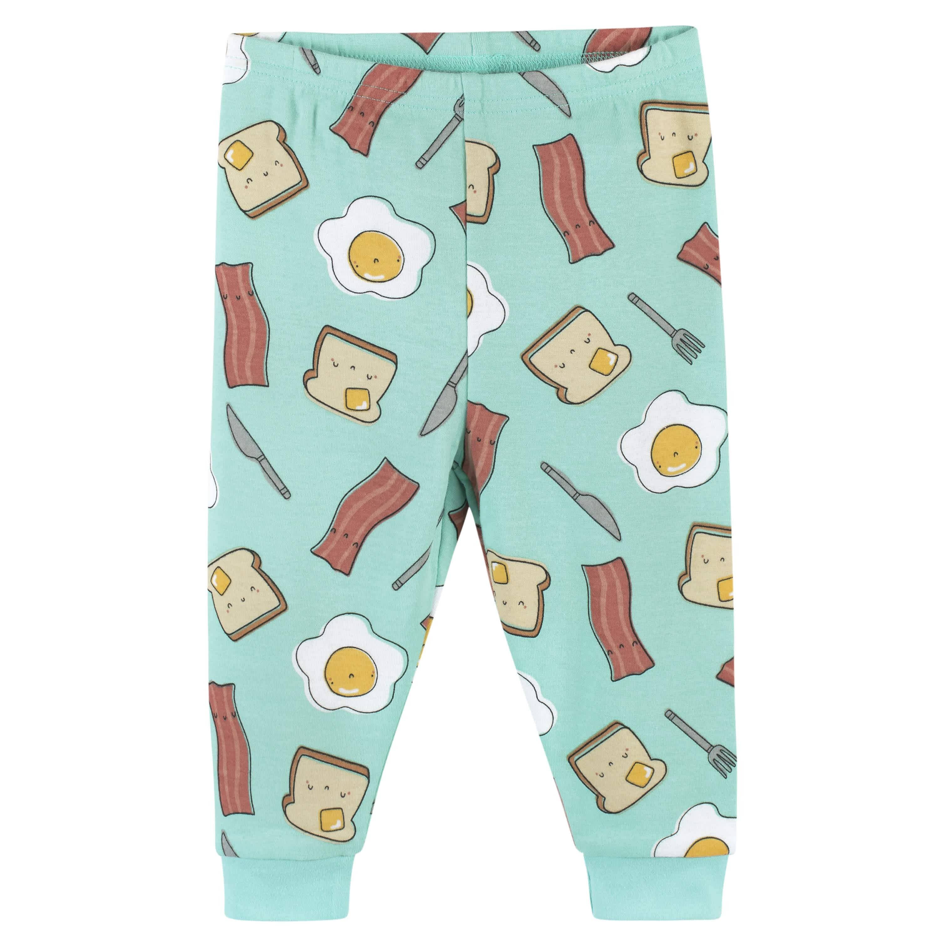 4-Piece Baby & Toddler Breakfast Snug Fit Cotton Pajamas-Gerber Childrenswear