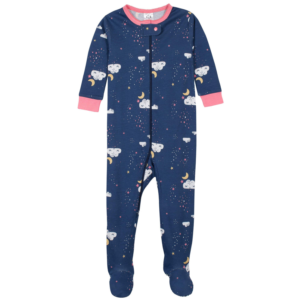 2-Pack Baby & Toddler Girls Dreams Snug Fit Footed Cotton Pajamas-Gerber Childrenswear