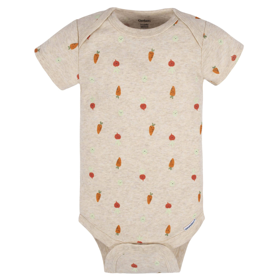 5-Pack Baby Neutral Happy Veggies Onesies® Bodysuits