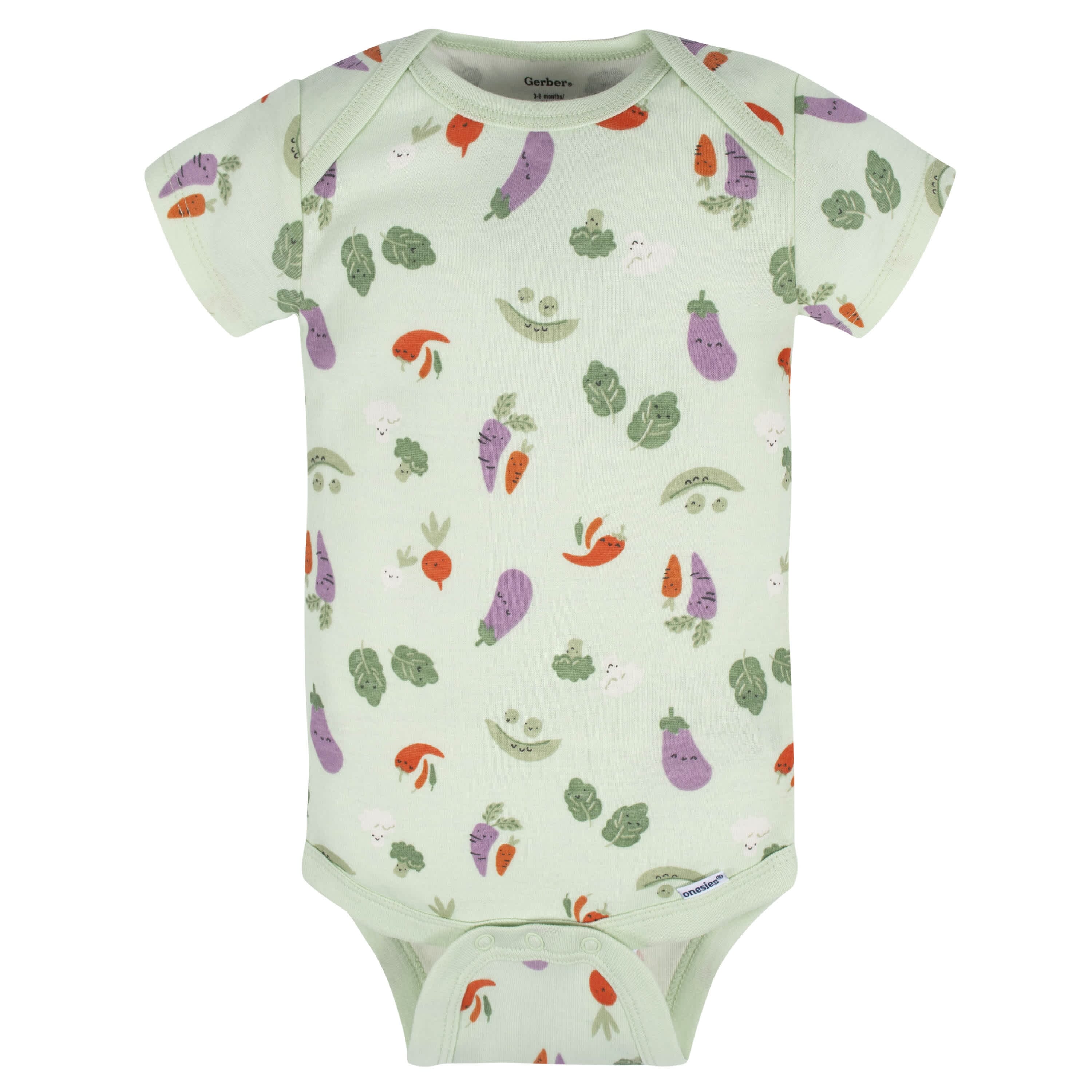 8-Pack Baby Neutral Happy Veggies Onesies® Bodysuits