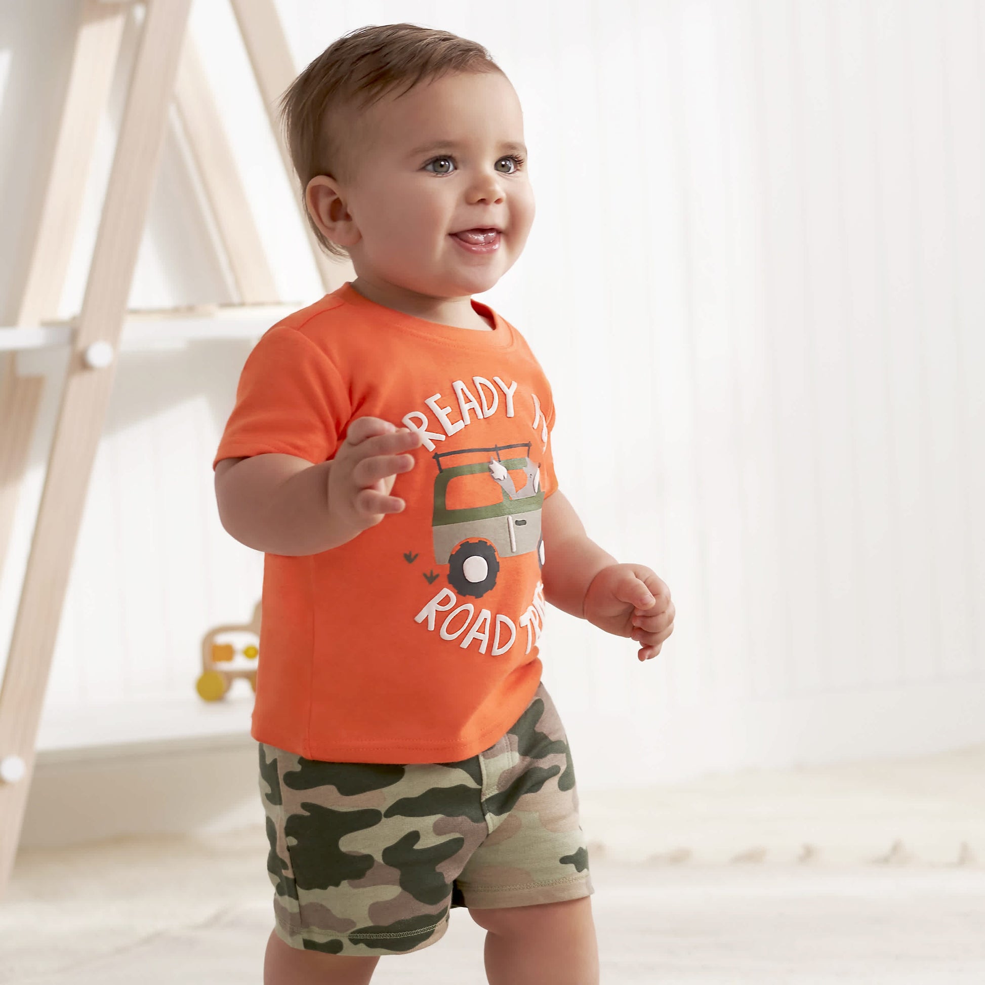 4-Piece Infant Boys Camping Fun Tees, Shorts & Pants Set-Gerber Childrenswear