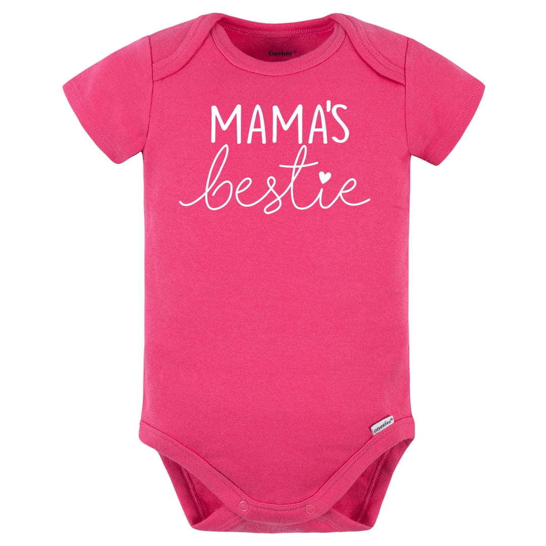 Baby Girls "Mama's Bestie" Short Sleeve Onesies® Bodysuit-Gerber Childrenswear