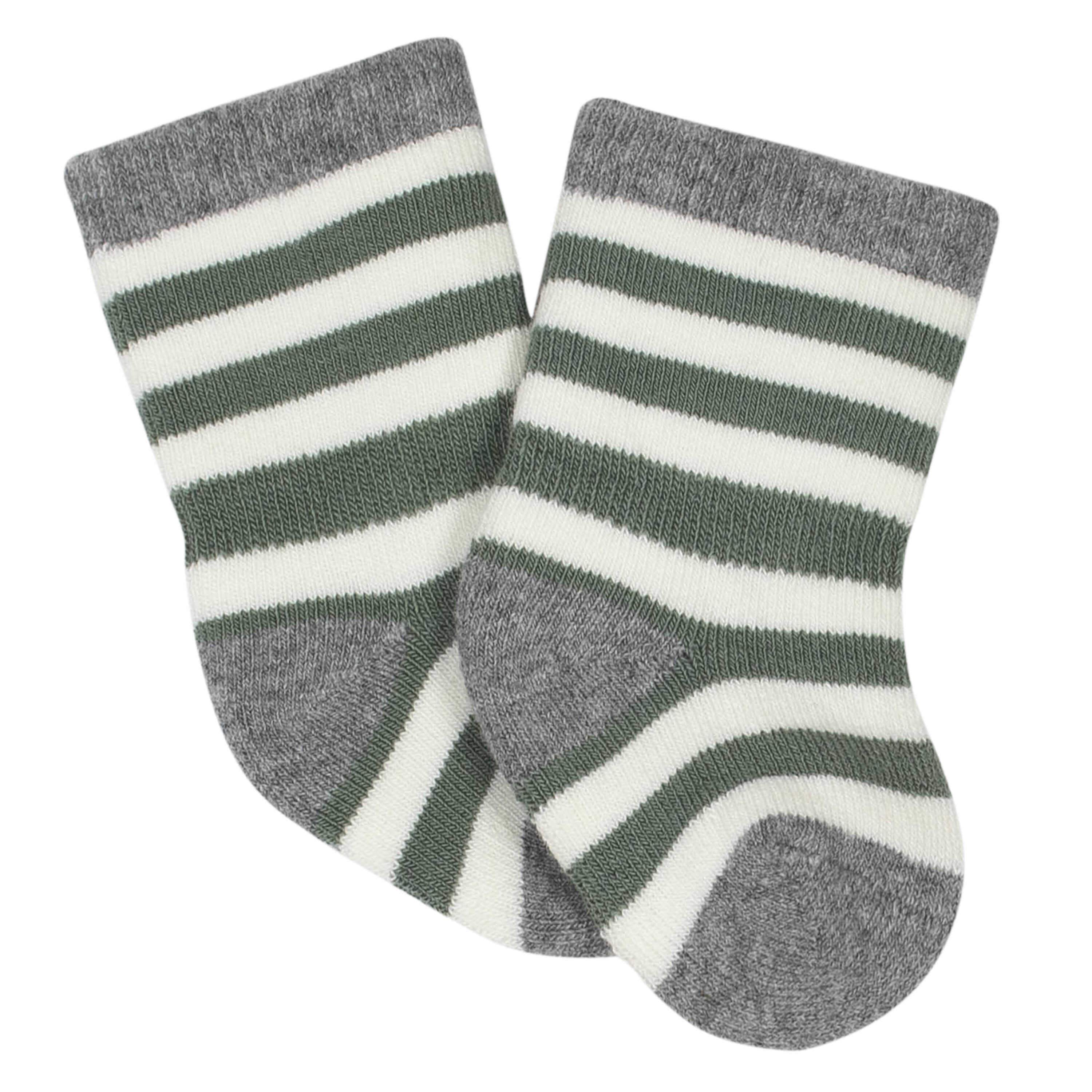 Gerber® 6-Pack Baby Boys Tiger Wiggle-Proof® Crew Socks-Gerber Childrenswear