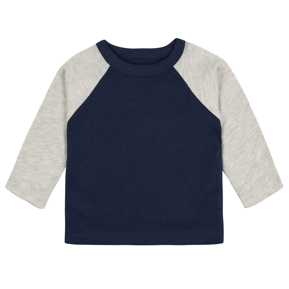 3-Pack Baby & Toddler Boys Royal Blues Long Sleeve Baseball Tees-Gerber Childrenswear