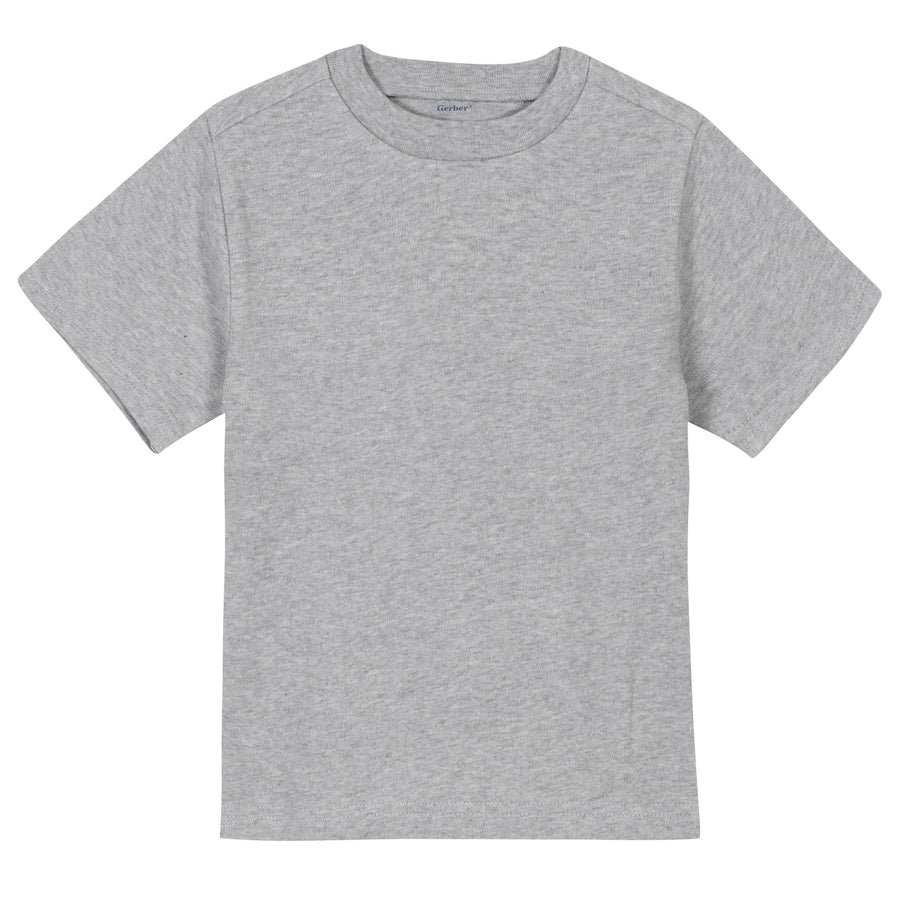 Gerber® Premium Short Sleeve Tee Shirt - Light Gray-Gerber Childrenswear