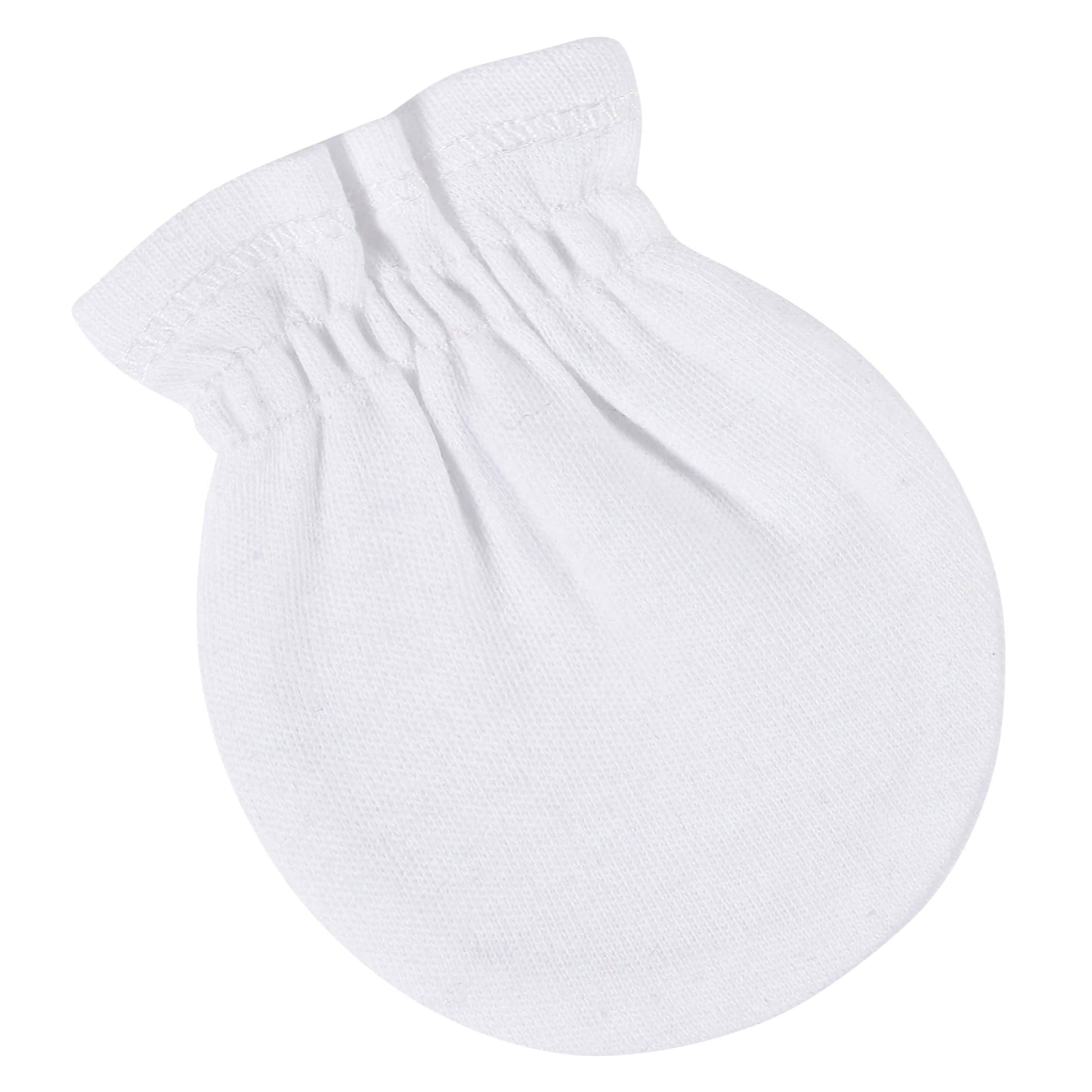 8-Pack Baby Neutral White No Scratch Mittens-Gerber Childrenswear