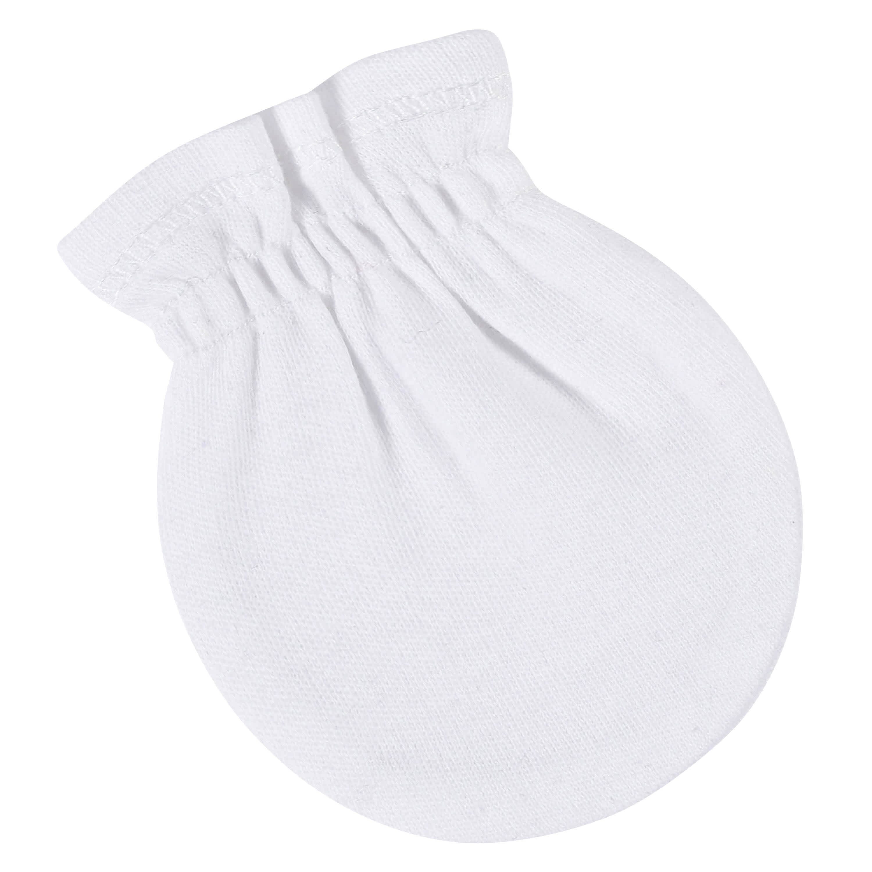 8-Pack Baby Neutral White No Scratch Mittens-Gerber Childrenswear