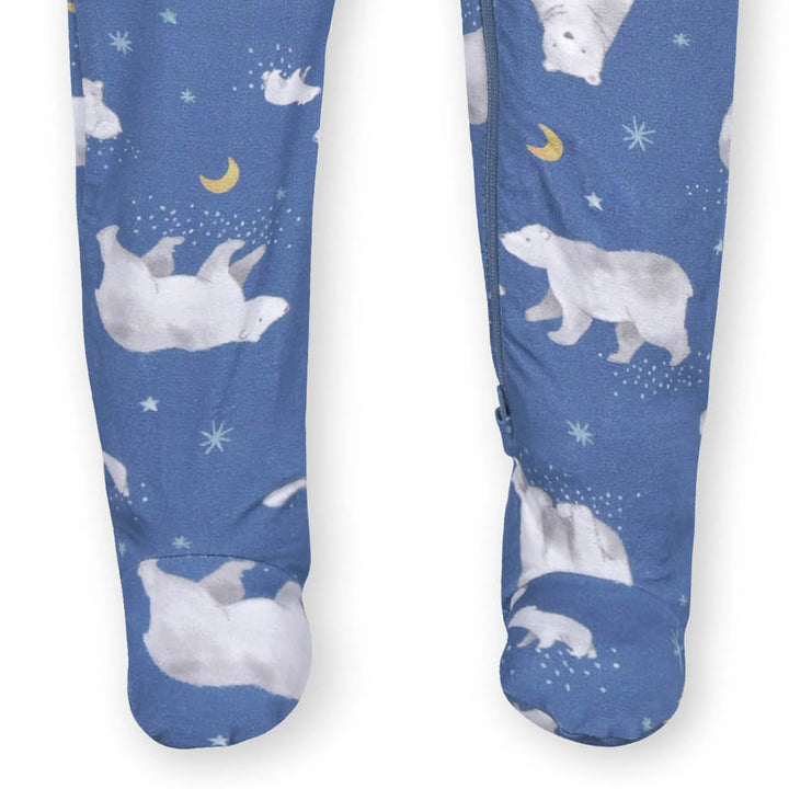 Baby & Toddler Polar Bear Buttery-Soft Viscose Made from Eucalyptus Snug Fit Footed Pajamas