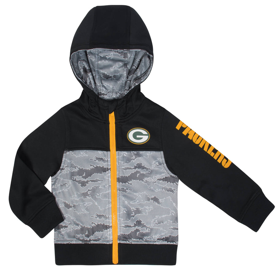 NFL Packers Hooded Zip Up Jacket-Gerber Childrenswear
