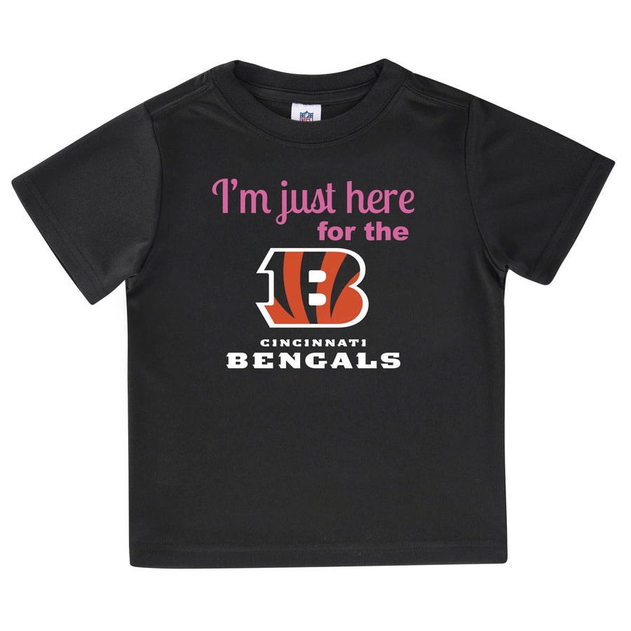 Cincinnati Bengals Baby Girls Short Sleeve Tee Shirt-Gerber Childrenswear