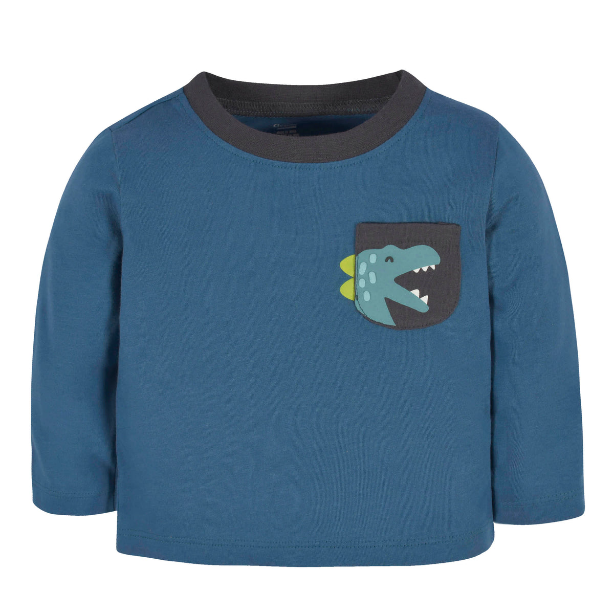 2-Piece Baby & Toddler Boys Navy Dino Long Sleeve Shirt & Jogger Pants Set