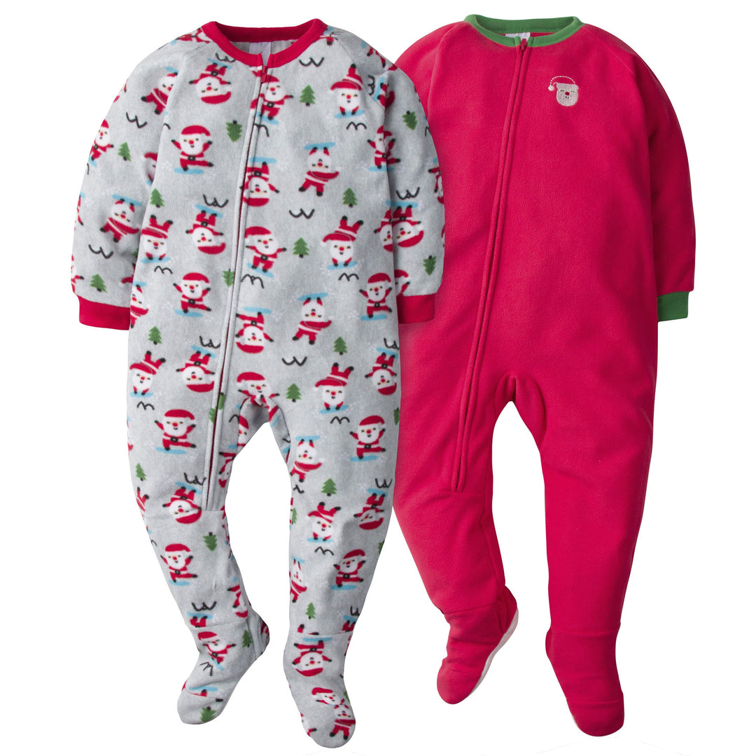 2-Pack Toddler Blanket Sleepers - Santa-Gerber Childrenswear
