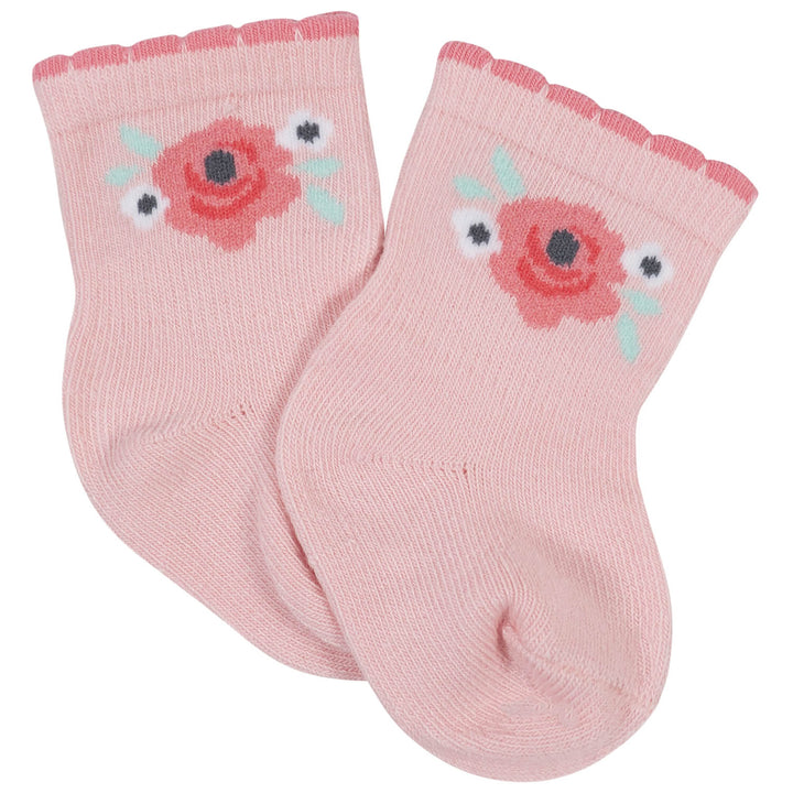 10-Pack Baby Girls Love You & White Wiggle Proof® Socks