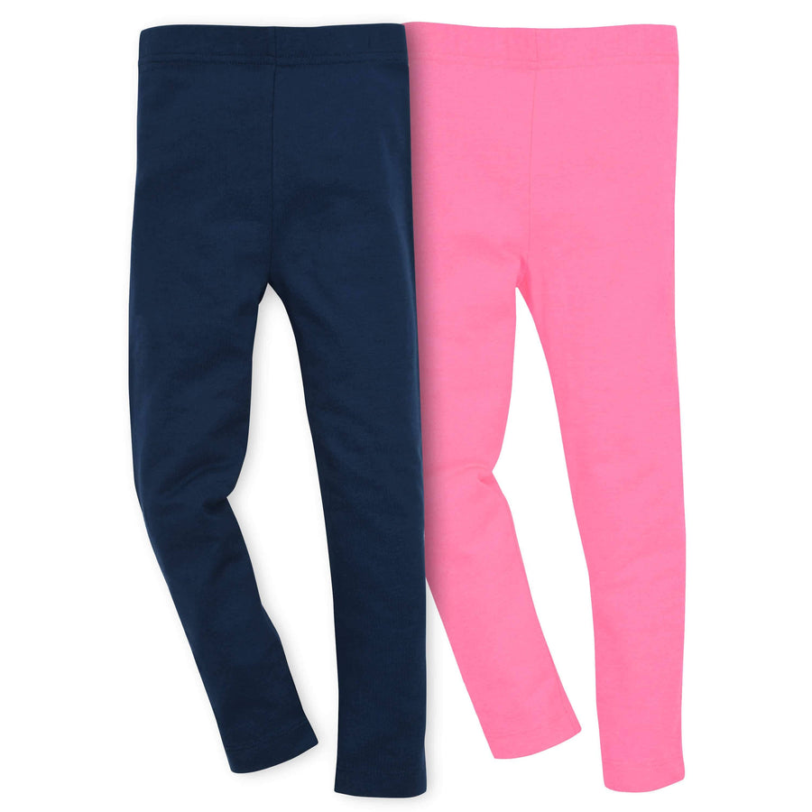 Gerber® Graduates 2-Pack Baby Girls Pink/Black Leggings-Gerber Childrenswear