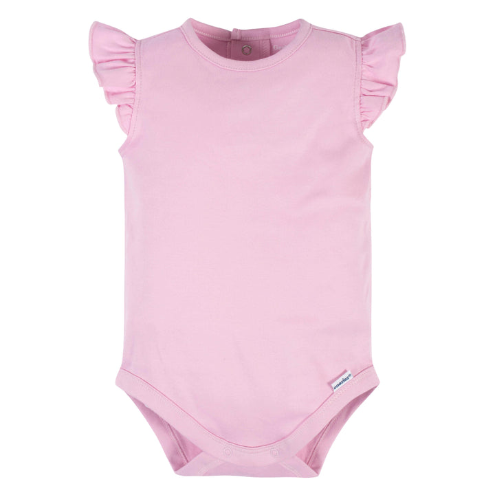 3-Piece Baby Girls Periwinkle Garden Onesies® Bodysuit, Diaper Cover & Headband Set-Gerber Childrenswear