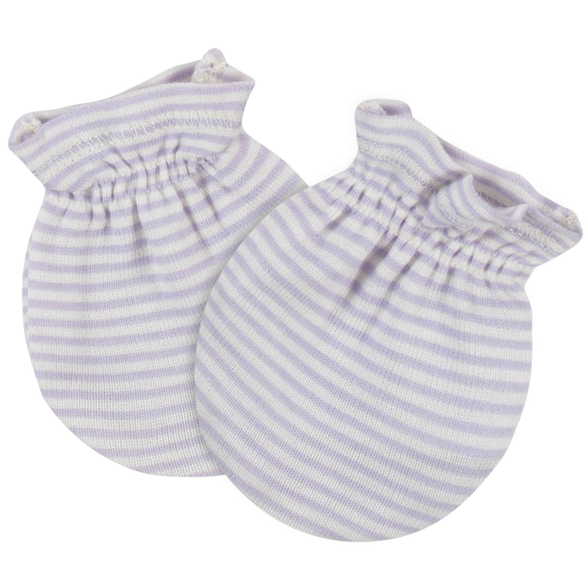 8-Piece Baby Girls Bunny Caps & Mittens Set-Gerber Childrenswear