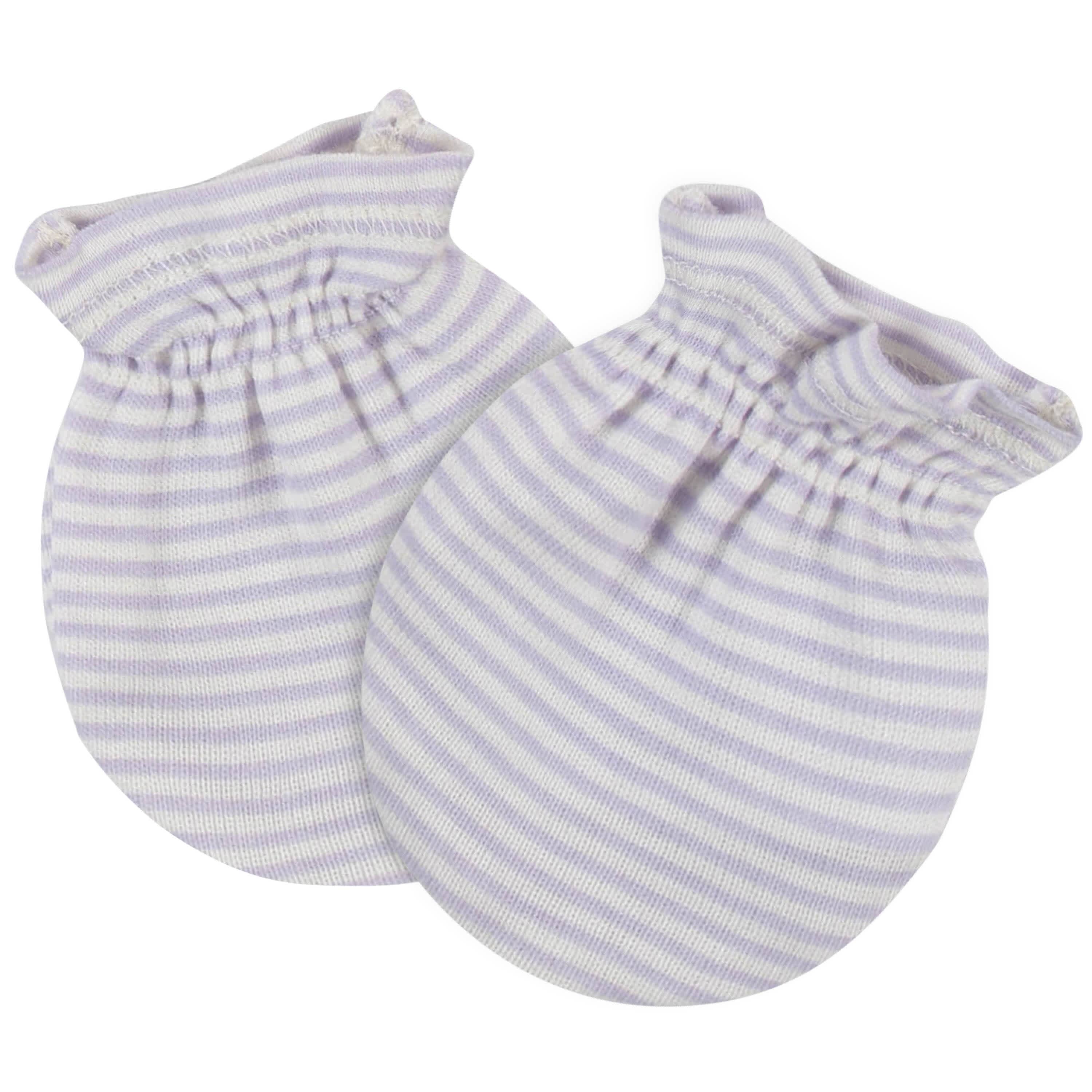 8-Piece Baby Girls Bunny Caps & Mittens Set-Gerber Childrenswear