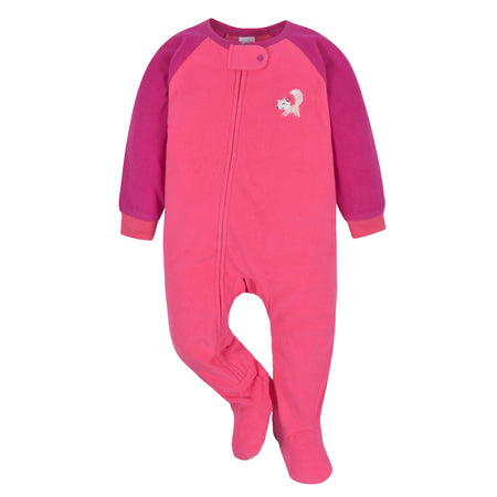 Infant Girls Fox Fleece Pajamas