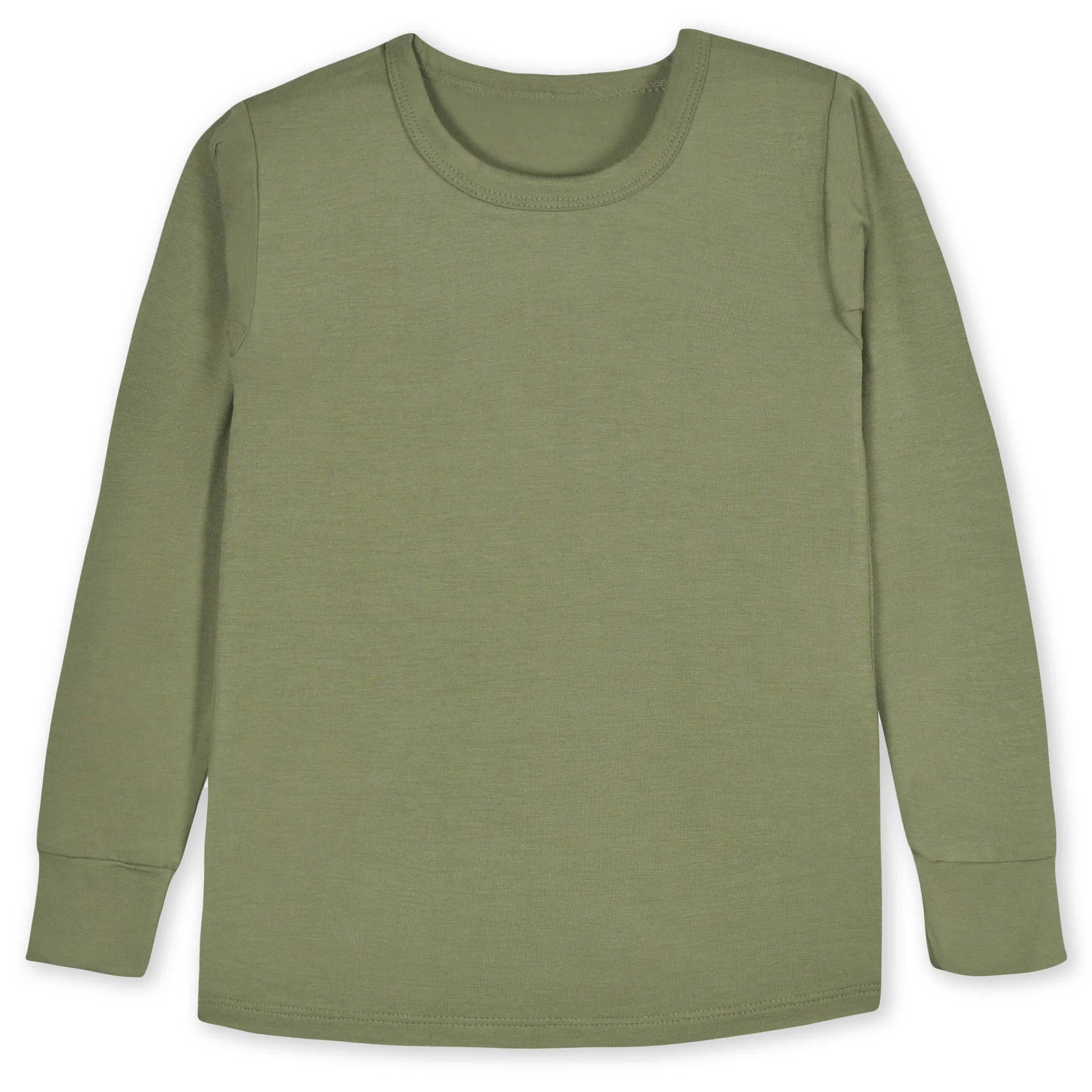 2-Piece Infant & Toddler Olive Buttery-Soft Viscose Made from Eucalyptus Snug Fit Pajamas