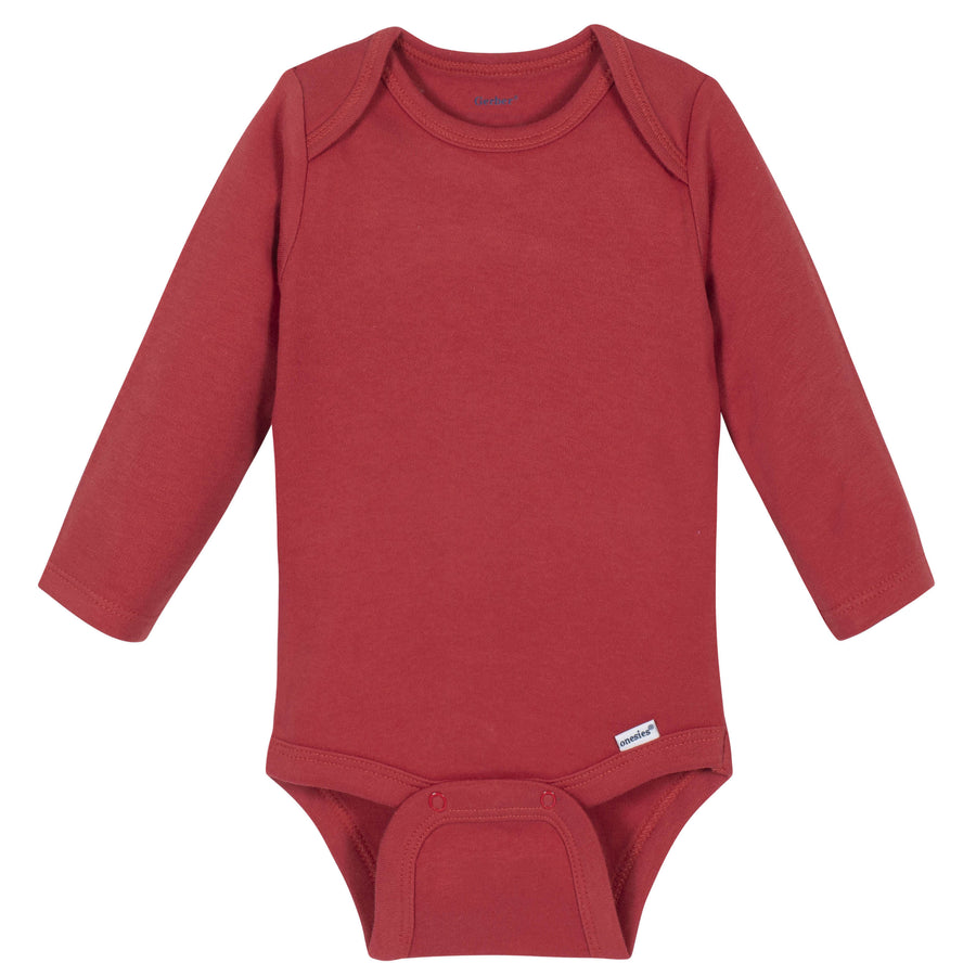 Premium Long Sleeve Onesies® Bodysuit - Red-Gerber Childrenswear